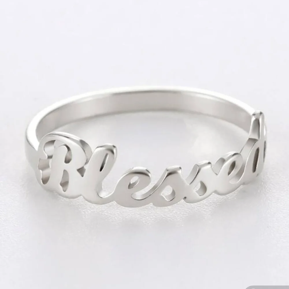 NEW Silver 'Blessed' Ring Fast Shipping 📦